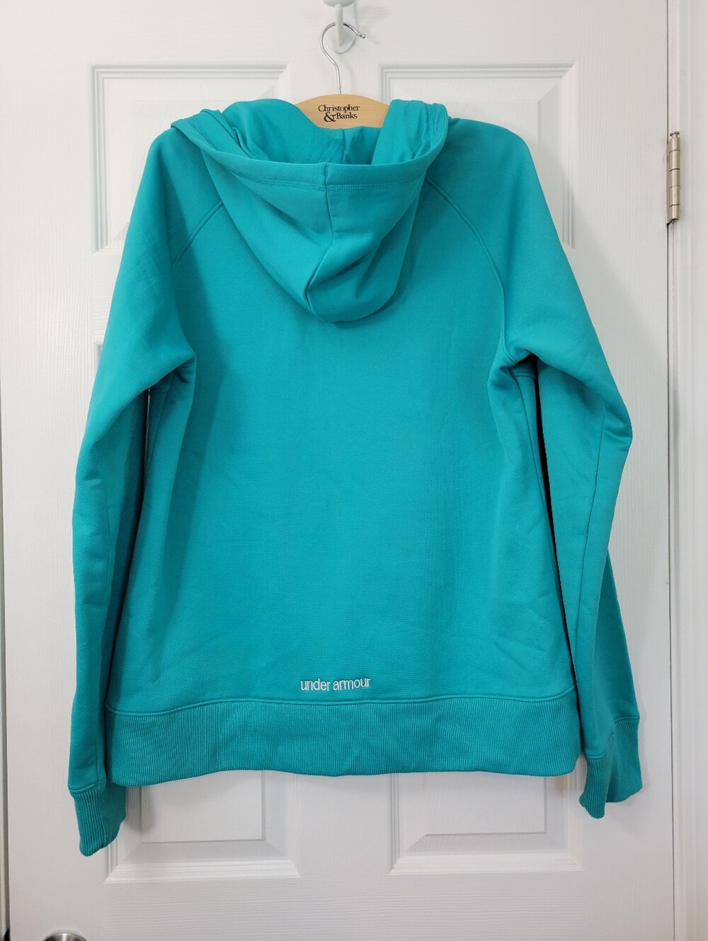 Under Armor Women's Teal Zip Up Hoodie Size XL - Picture 6 of 7